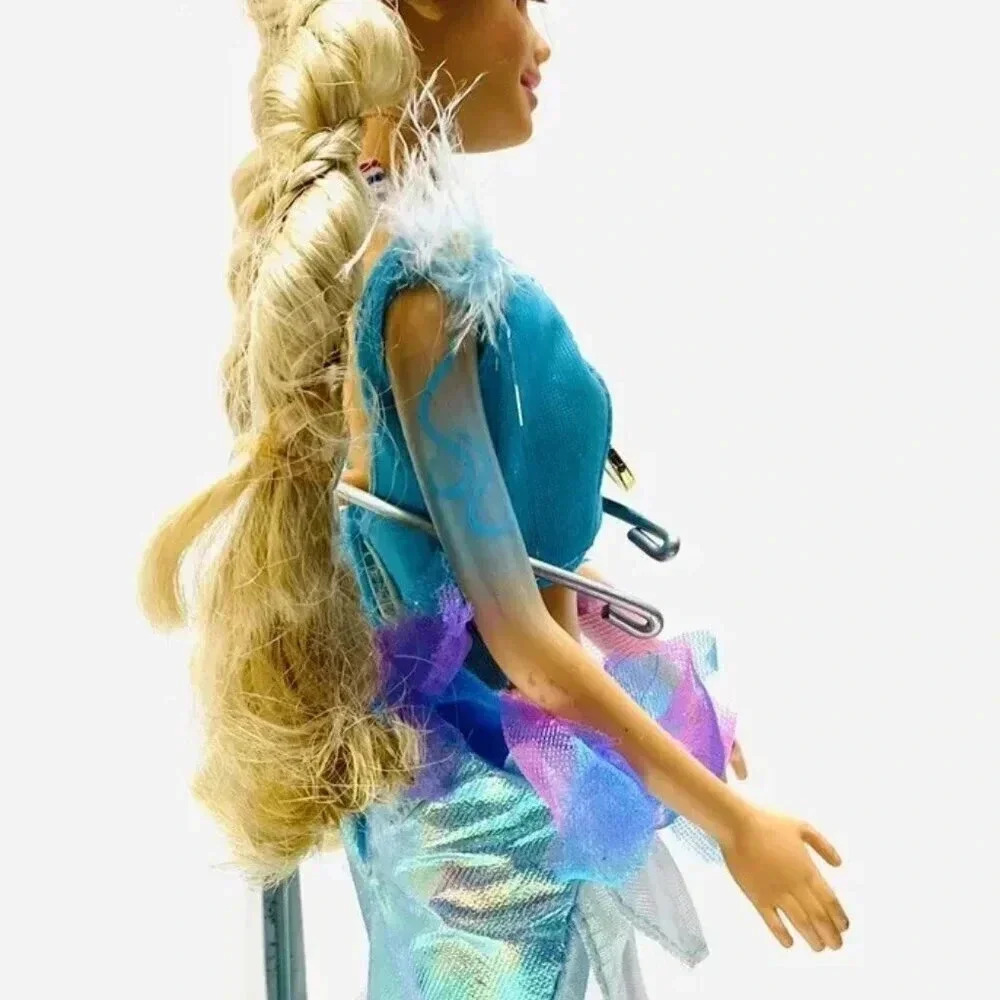 MATTEL BARBIE Olympian Doll 3 Piece Blue Outfit 12" Tall Blonde Hair Blue Eyes - Picture 9 of 11